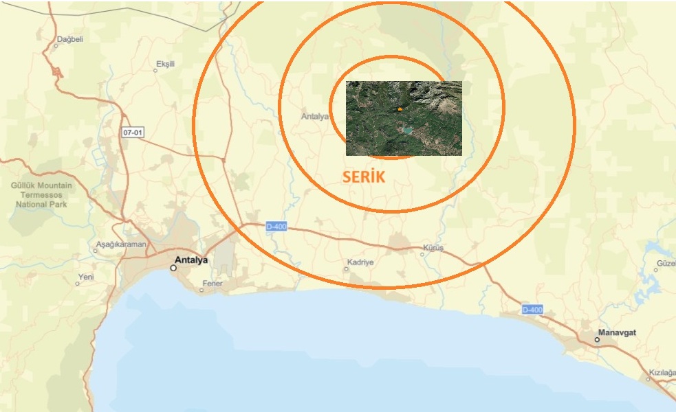 Antalya'nın Serik ilçesinde  deprem