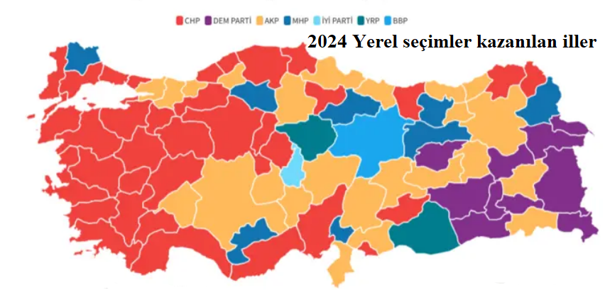 31 Mart 2024 resmi olmayan  yerel seçim sonuçları