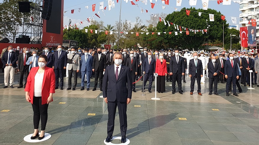 Antalya'da Zafer Bayramı’nın 99’uncu Yıl Dönümünü Kutlandı.