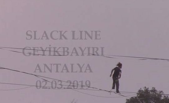 Kış Sezonu Antalya'da Slack Line Yapan Sporcular